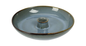 Kandelaar bord keramiek d19 h3cm blauw