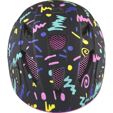 Olympiasportbekleidung Alpina Sports Kinderhelm Ximo Flash Schwarz-Konfetti 49-54 matt