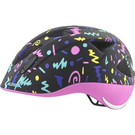 Olympiasportbekleidung Alpina Sports Kinderhelm Ximo Flash Schwarz-Konfetti 49-54 matt