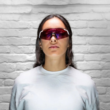 Olympische Sportbekleidung Alpina Sports Sportbrille Turbo Air Q-Lite Glanzweiß
