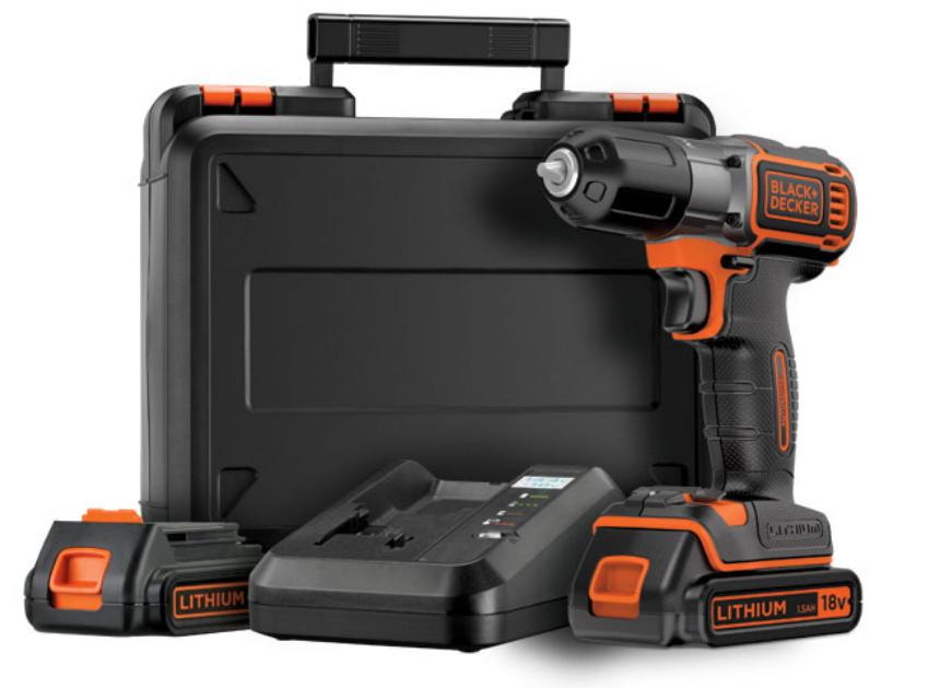 Black+decker schroevendraaier 18v asd18kb 2x1,5ah