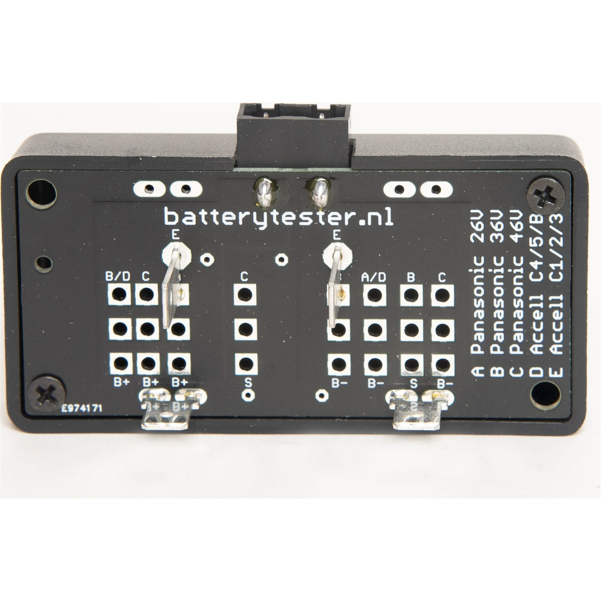 BatteryTester - weißes Etikettfahrrad -Batterie -Teile | Plastik | |