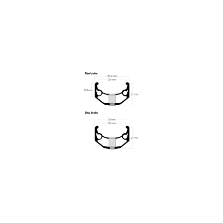 Rigida Felge Ryde 28 (622) Big Bull 32 14 Schwarz (geschliffen)