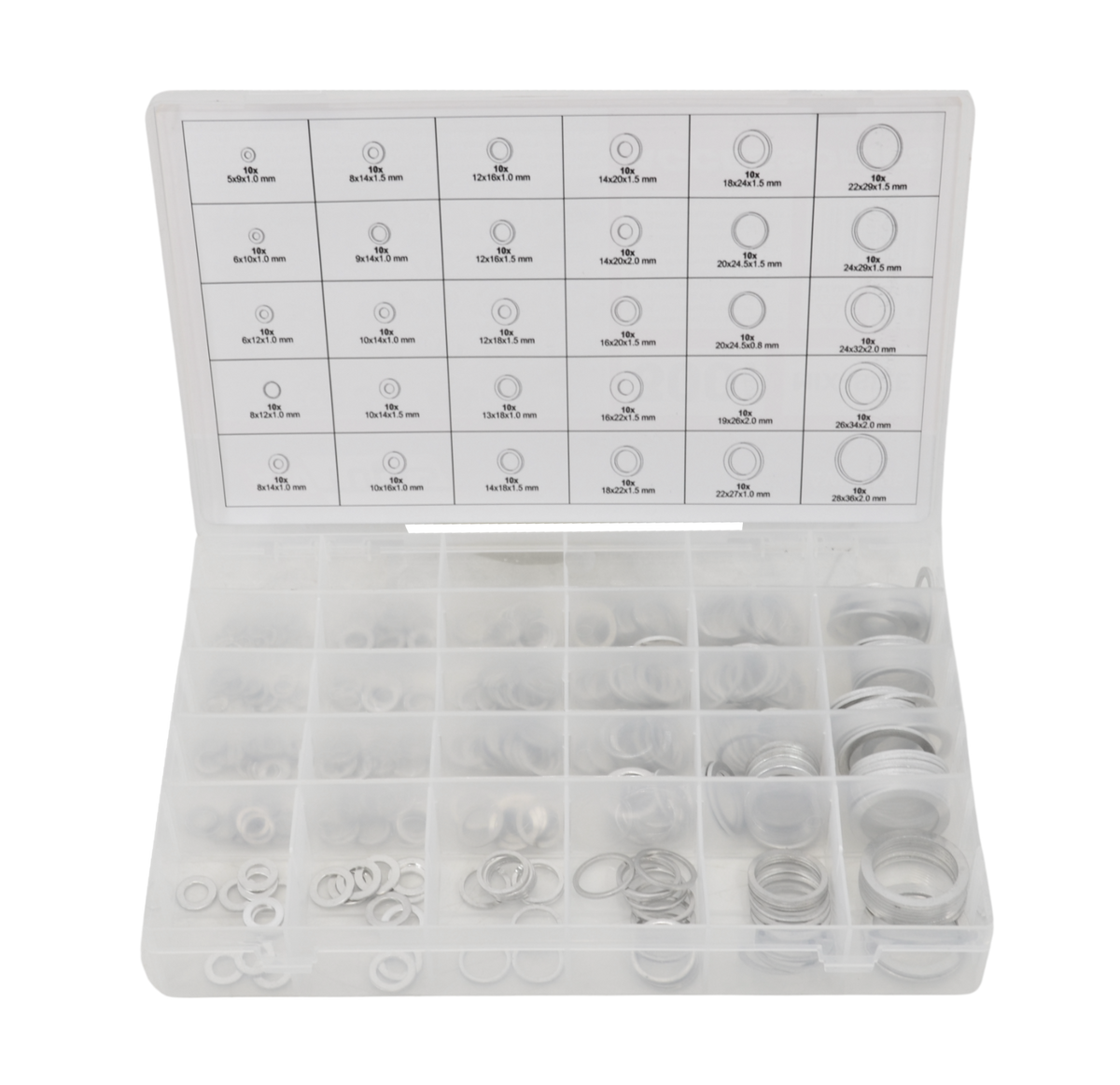 Awtools aluminiumringen 300szt. mix