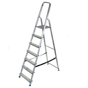 Awtools aluminiumladder 150kg 7 vrije stand graden