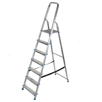 Awtools aluminiumladder 150kg 7 vrije stand graden