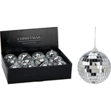 Home styling spiegelbal 8cm zilver spiegelbal 8cm zilver glas