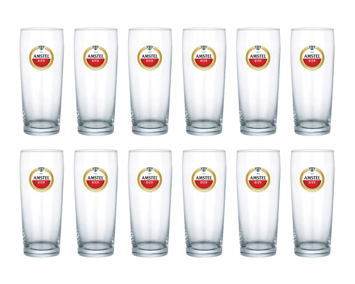 Amstel bierglazen stapelbaar (12x 22cl)