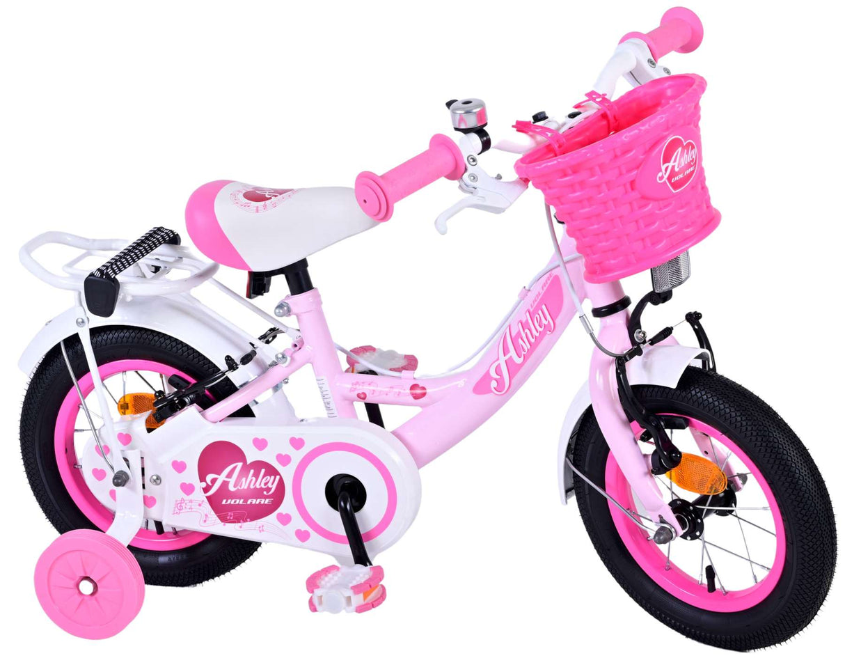 Volare Ashley Kinderfahrrad Mädchen 12 Zoll Pink Zwei Handbremsen