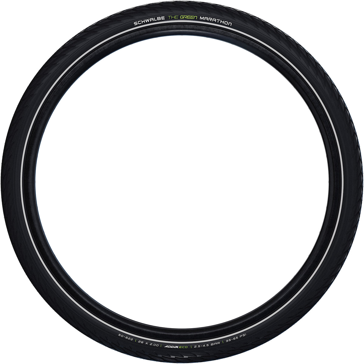 Schwalbe Tire Green Marathon Greenguard 28x1 5 8x1 3 8 (37-622) Schwarz
