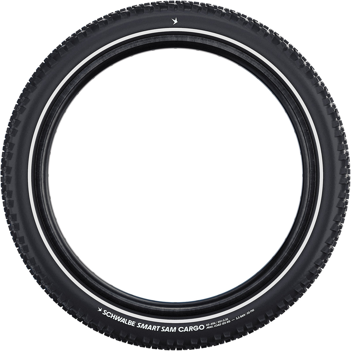 Schwalbe Smart Sam Cargo 26x2,35 (60-559) kabelgebundene Performance Line Super Defense Addix E Schwarz+Reflex