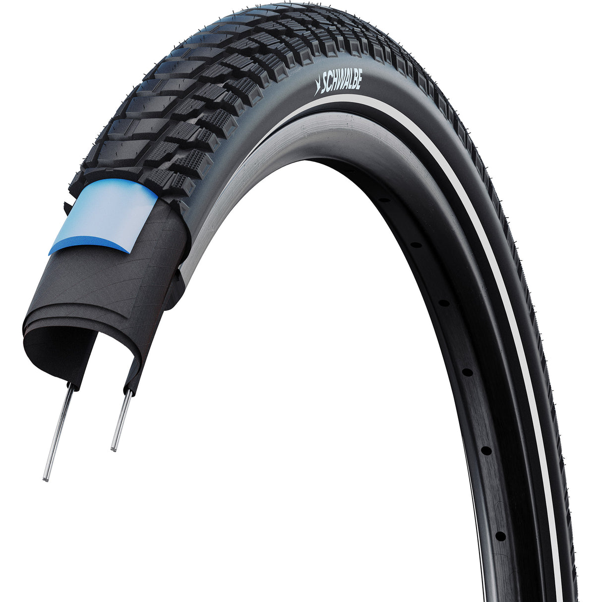 Schwalbe Außenreifen Marathon Plus Tour Smartguard 28 x 1,50 40-622 mm – Schwarz mit Reflexion