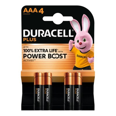 Duracell Plus Power Duralock Alkaline AAA LR03 Blister a 4 Stück