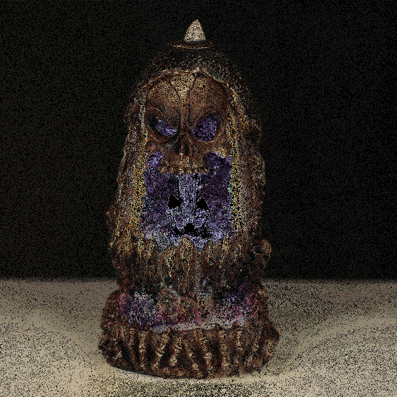 Totenkopf-Kristallhöhle, LED-Rückfluss-Räucherstäbchenhalter
