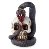 Rückfluss-Räucherstäbchenhalter mit Schlange und Totenkopf