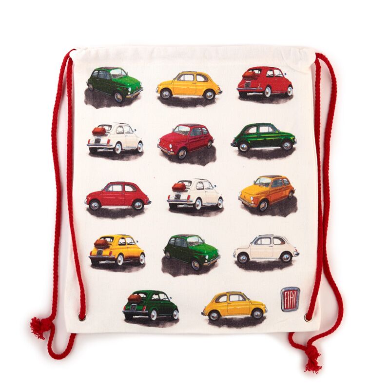 Fiat 500 Canvas-Rucksack mit Kordelzug