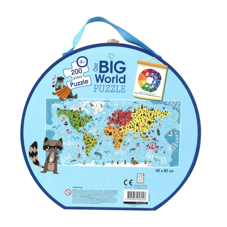 Großes Weltpuzzle von Barbo Toys – Wo leben die Tiere? (5845)