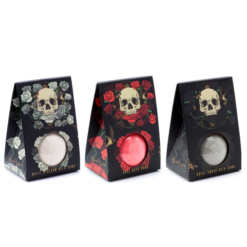 Badebomben-Geschenkbox – Totenkopf-Rosen