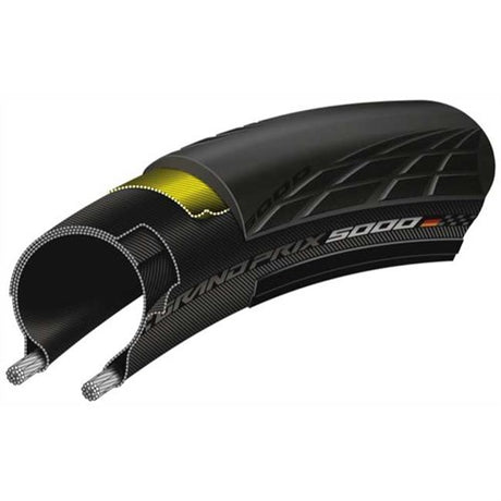 Continental Tire (30-622) 700-30C Grand Prix 5000 Schwarzes Klappband