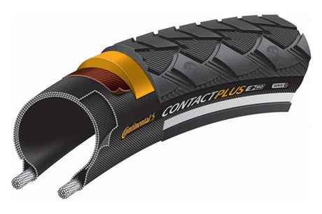 Continental Contact Plus - City Bike Band 28x1.60 - Wire Band - Schwarz