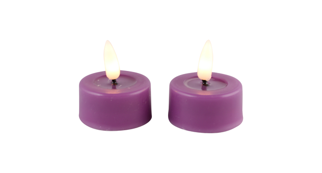 Led theelicht smelt paars set 2 met timer (incl batterijen)