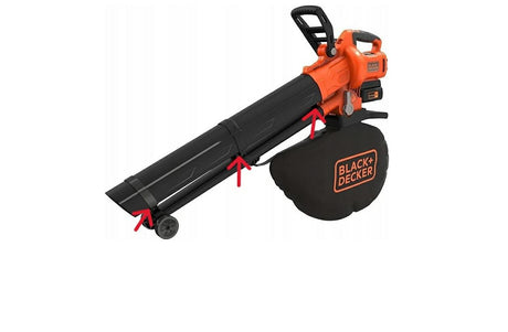 Black+Decker 36V Laubbläser Gartenreiniger mit Akku 2,5Ah inklusive Akku und Ladegerät – bcblv3625l1-qw