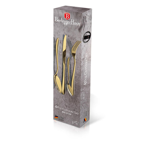 Berlingerhaus Besteckset 4-teilig Edelstahl Champagner (1 Person)