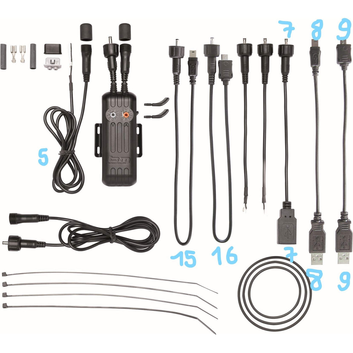 Busch + Müller-Kabel E-Arbeit NR 15 Runde nach Mini-USB