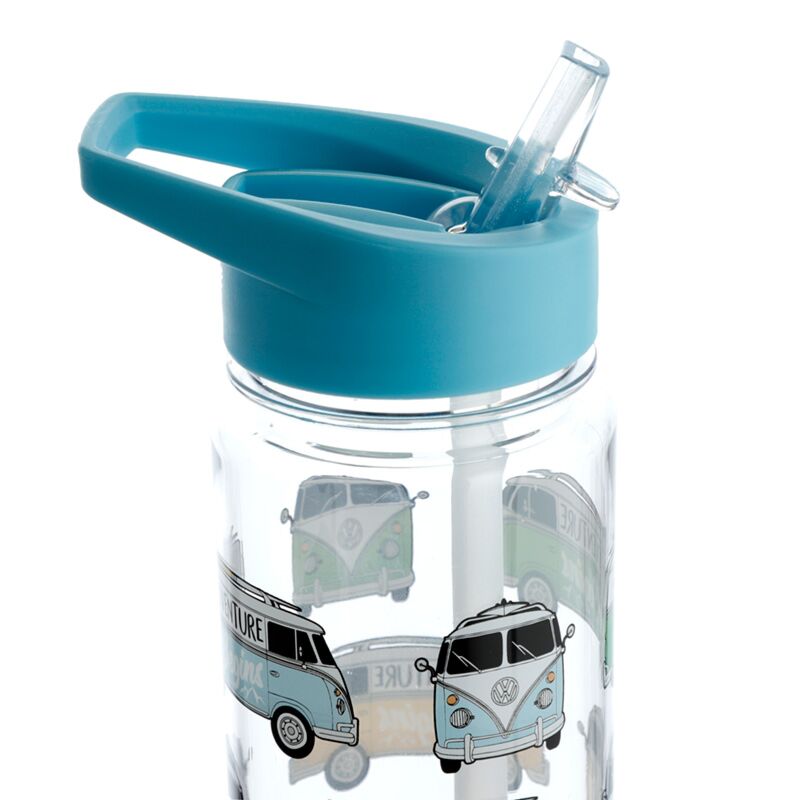 Volkswagen Van VW T1 Ecozen Wasserflasche 550 ml mit Flip-Strohhalm