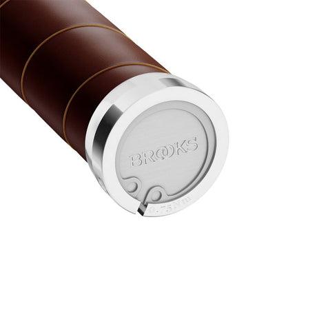 Brooks schlanke Ledergriffe (130+130 mm) – antikbraun