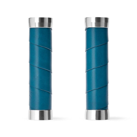 Brooks schlanke Ledergriffe (130+130 mm) – Blaugrün