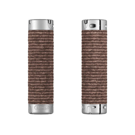 Brooks dicke Ledergriffe (130+130 mm) – Antikbraun