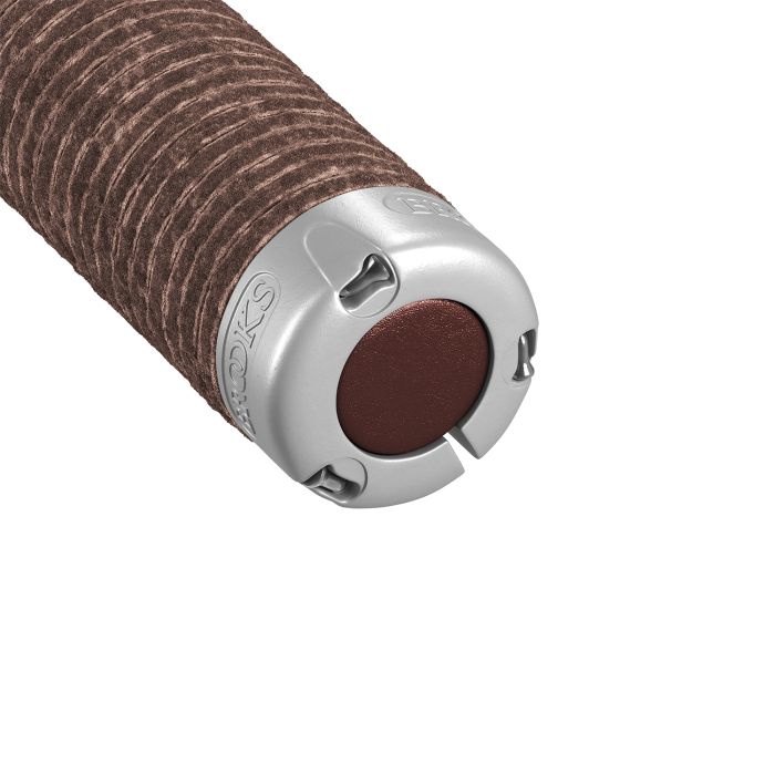 Brooks dicke Ledergriffe (130+130 mm) – Antikbraun