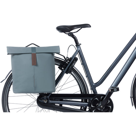 Basil Tasche City Double Mik veganes Leder | Graphitblau 32l