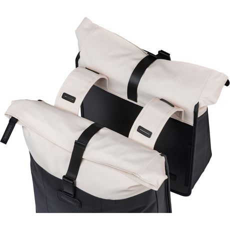 Basil b.v. Doppelte Fahrradtasche Basil Vive 28-35l 14 x 30 x 38 cm - weiß schwarz