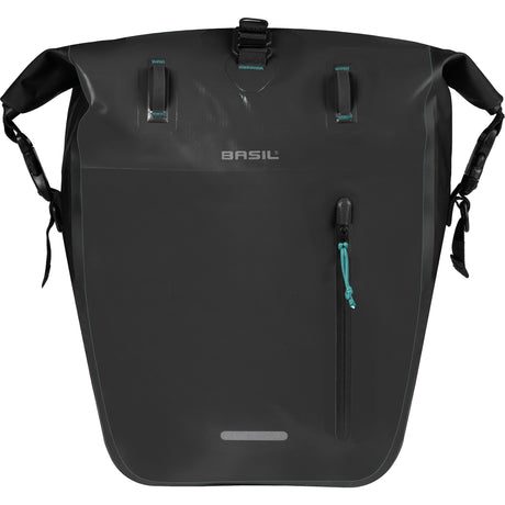 Basil einzelne Fahrradtasche Rivo L Plane Mik 25–31 l 14 x 28 x 43 cm – Schwarz