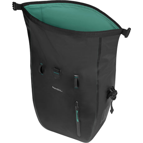 Basil einzelne Fahrradtasche Rivo L Plane Mik 25–31 l 14 x 28 x 43 cm – Schwarz