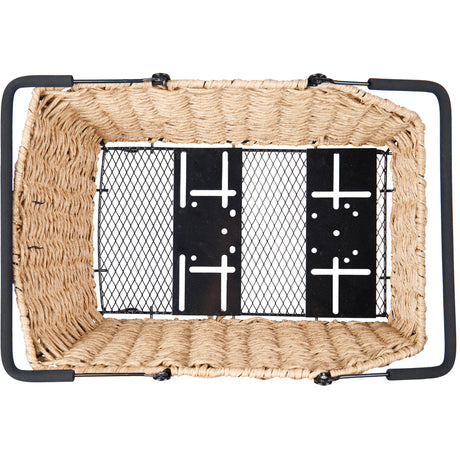 Basil Fahrradkorb Cento Rattanoptik Multisystem 40 x 25 x 12 cm – Seegras