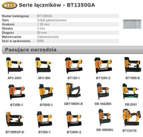 Bostitch styfts bt13 50mm 5m 18ga