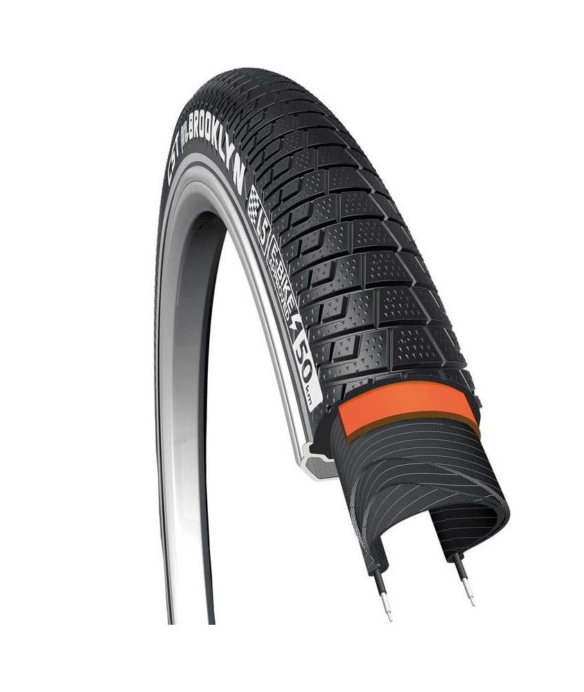 Reifen: CST Brooklyn Farbe: Schwarz (2mm Anti-Leak) Größe: 24x2.15, Etro 55-507