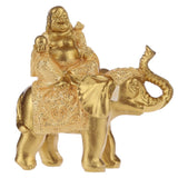 Sitzender glitzernder Elefant, chinesischer lachender Buddha