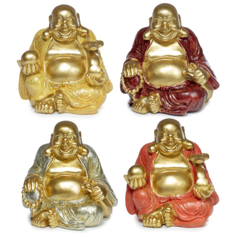 Mini glitzernder chinesischer lachender Buddha 8cm