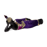 Lila schwarzer thailändischer Buddha ruht