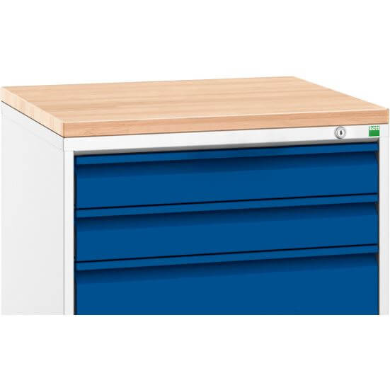 Schubladenkommode mit Holzplatte unten, verschiebbar, 105 x 65 cm