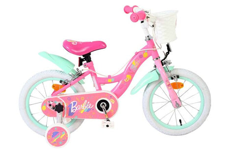 Barbie Kinderfahrrad – Mädchen – 14 Zoll – Pink – zwei Handbremsen