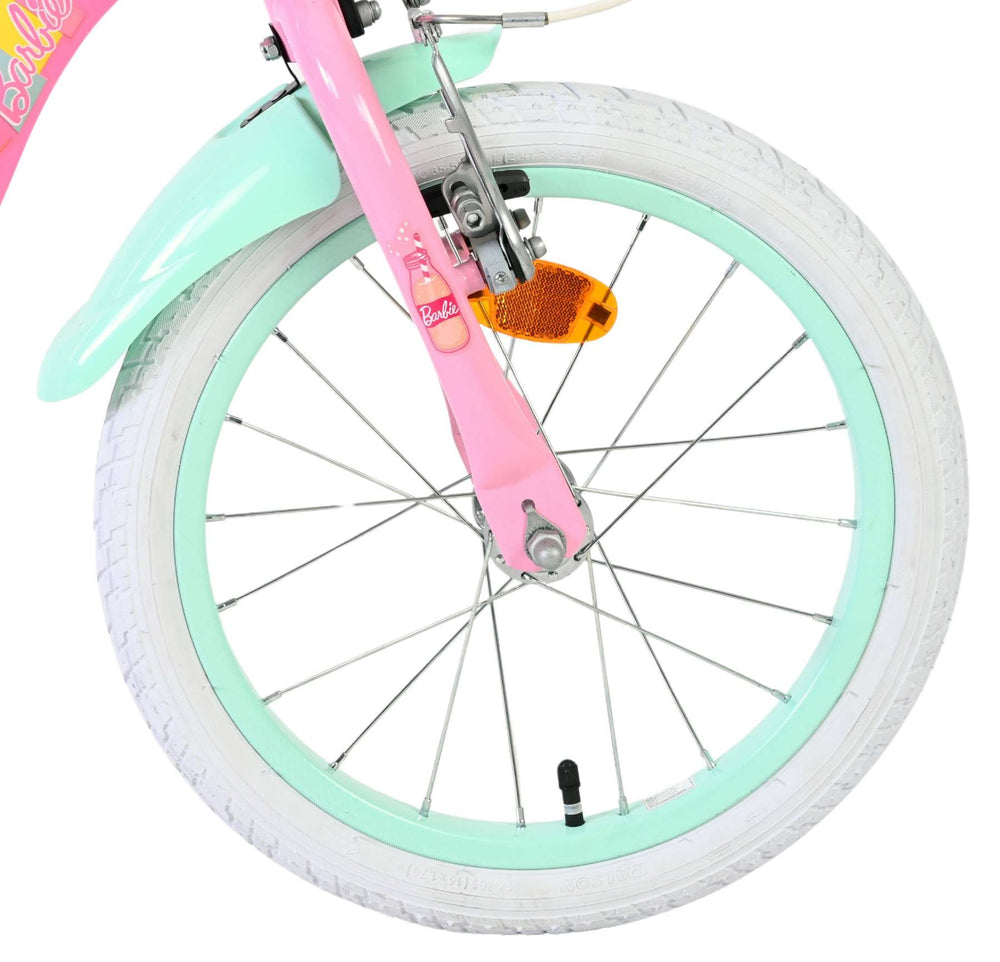 Barbie Kinderfahrrad – Mädchen – 16 Zoll – Pink – zwei Handbremsen