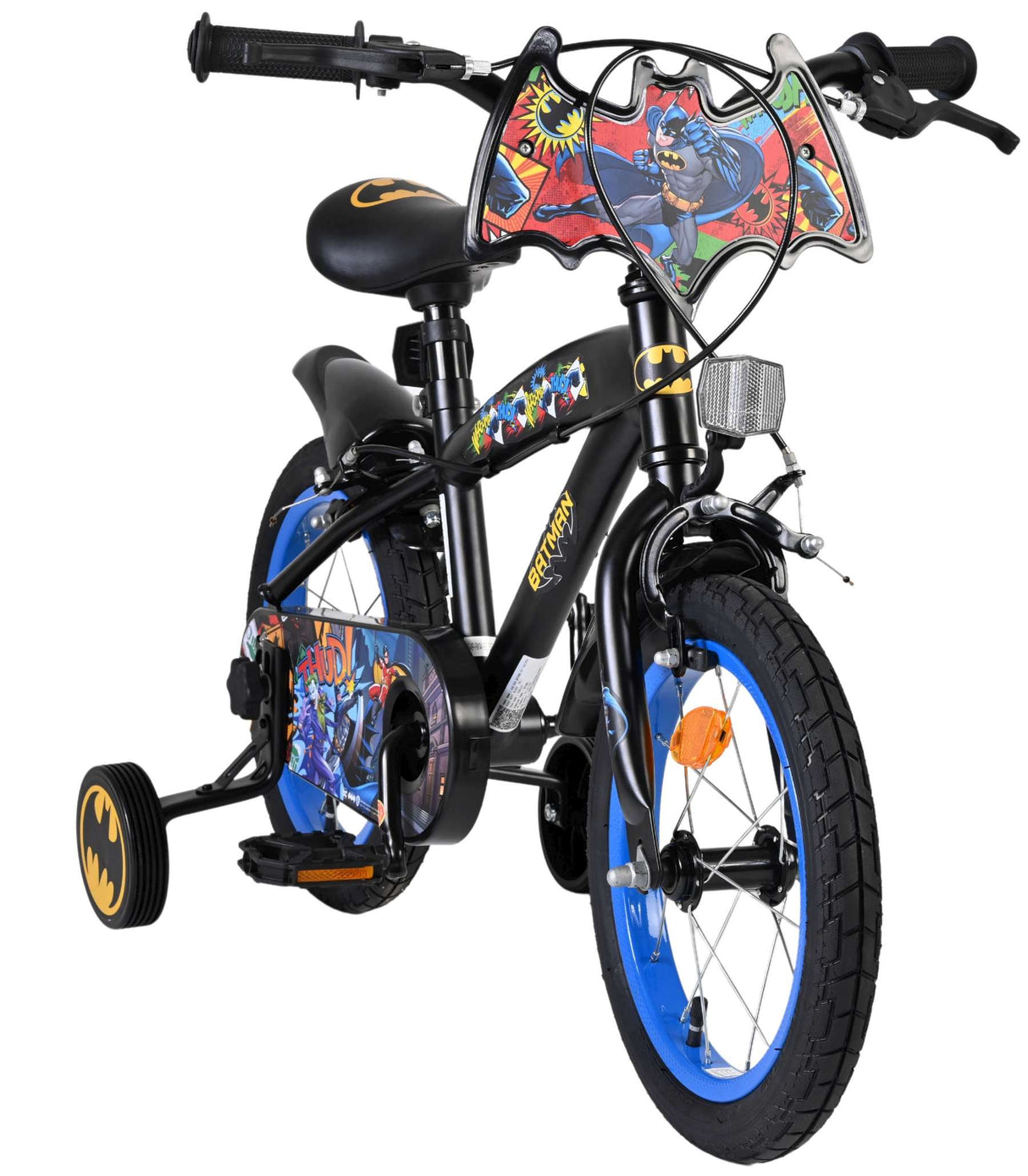 Batman Kinderfahrrad – Jungen – 14 Zoll – Schwarz – zwei Handbremsen