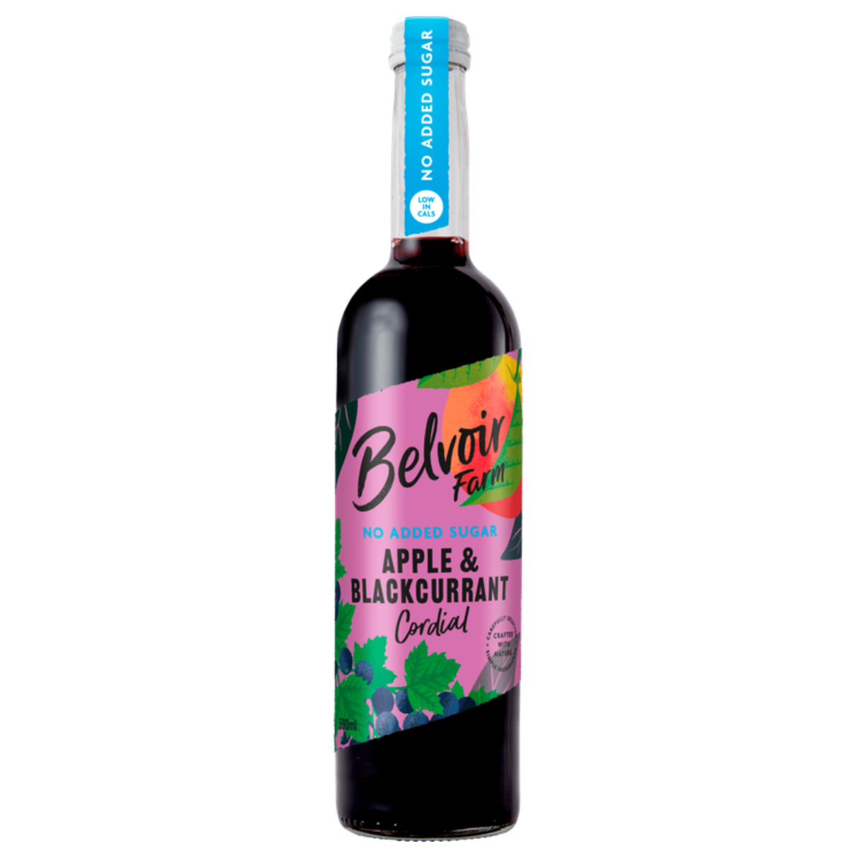 Belvoir ohne Zuckerzusatz Apfelamp; schwarzer Johannisbeerlikör (6x 500ml)