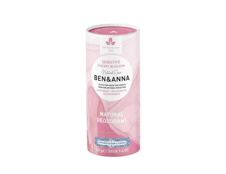 Ben Anna Deodorant in Papiertube – empfindlich – Kirschblüte – 40 Gramm