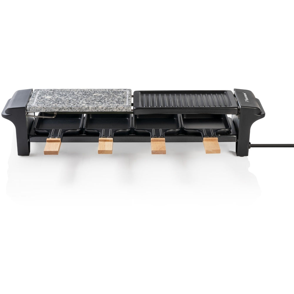 Bestron Arg200BW Raclette mit Natural Grillstone und Grillpla